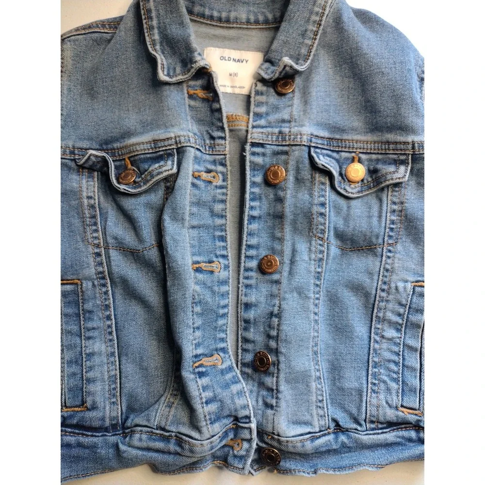 Old Navy Denim Jacket Size M (8) Classic Jean Jacket‎ Kid's Blue
